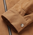 Rhude - Appliquéd Cotton-Canvas Hooded Jacket - Neutrals
