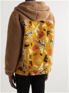 Fendi - Printed Fleece Zip-Up Hoodie - Yellow