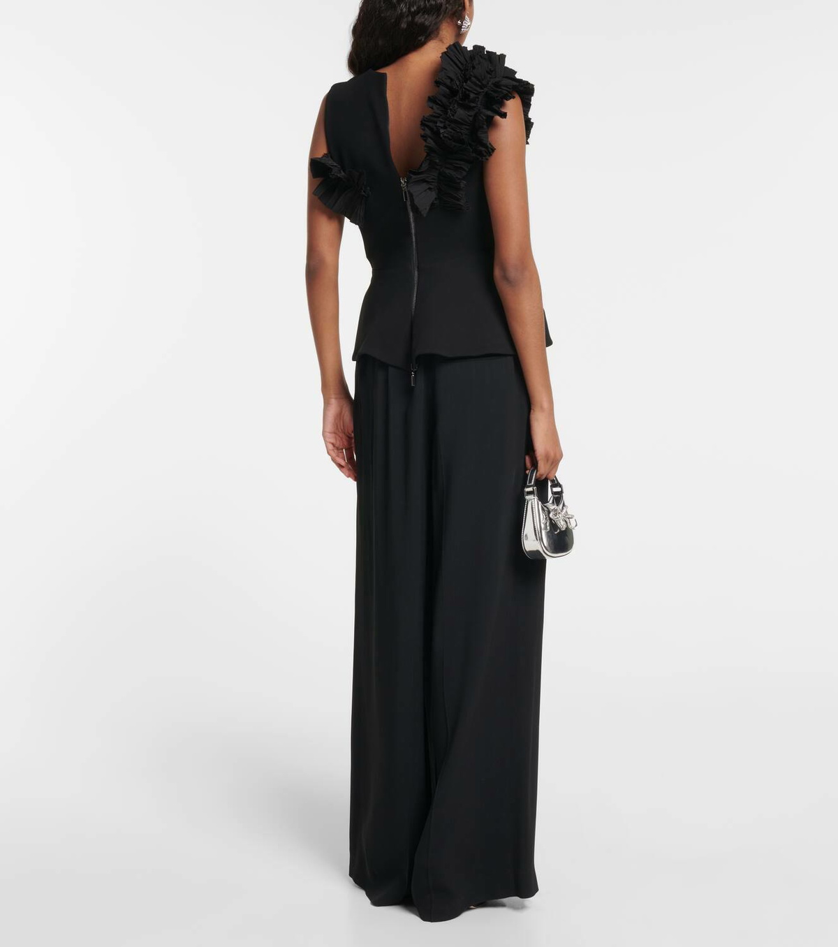 Maticevski Dark Rose ruffled top
