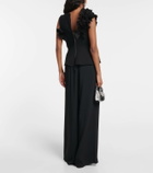 Maticevski Dark Rose ruffled top