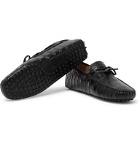 Tod's - Gommino Croc-Effect Leather Driving Shoes - Black