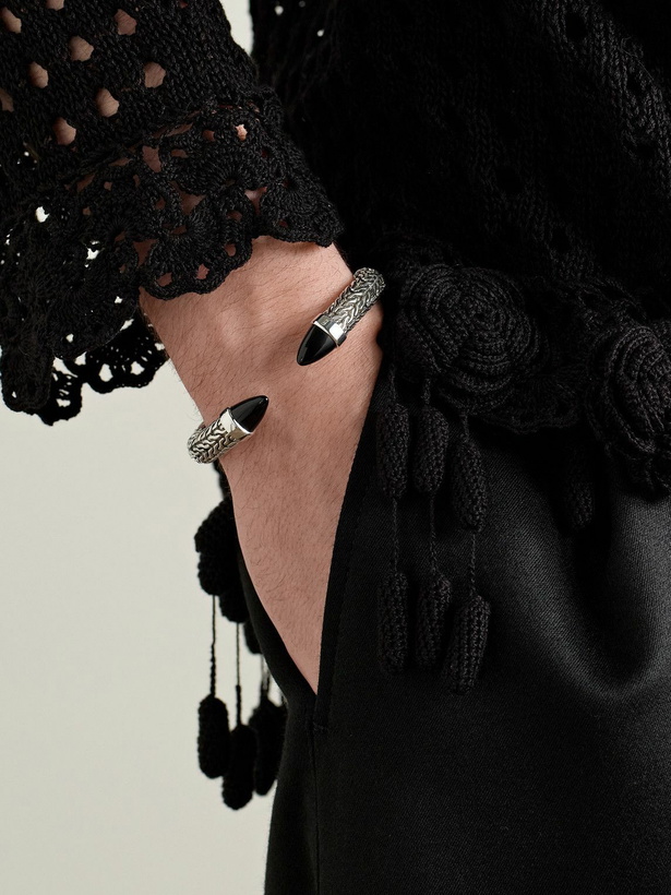 Photo: John Hardy - Spear 50 Flex Sterling Silver Onyx Cuff - Silver