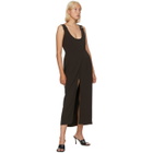 Situationist Brown Asymmetric Slip Dress