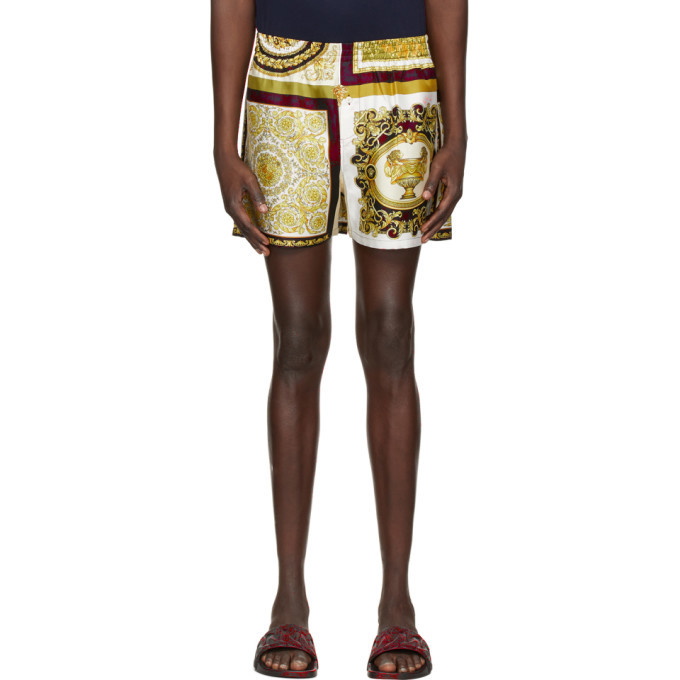 Photo: Versace Underwear Gold Barocco Mosaic Shorts