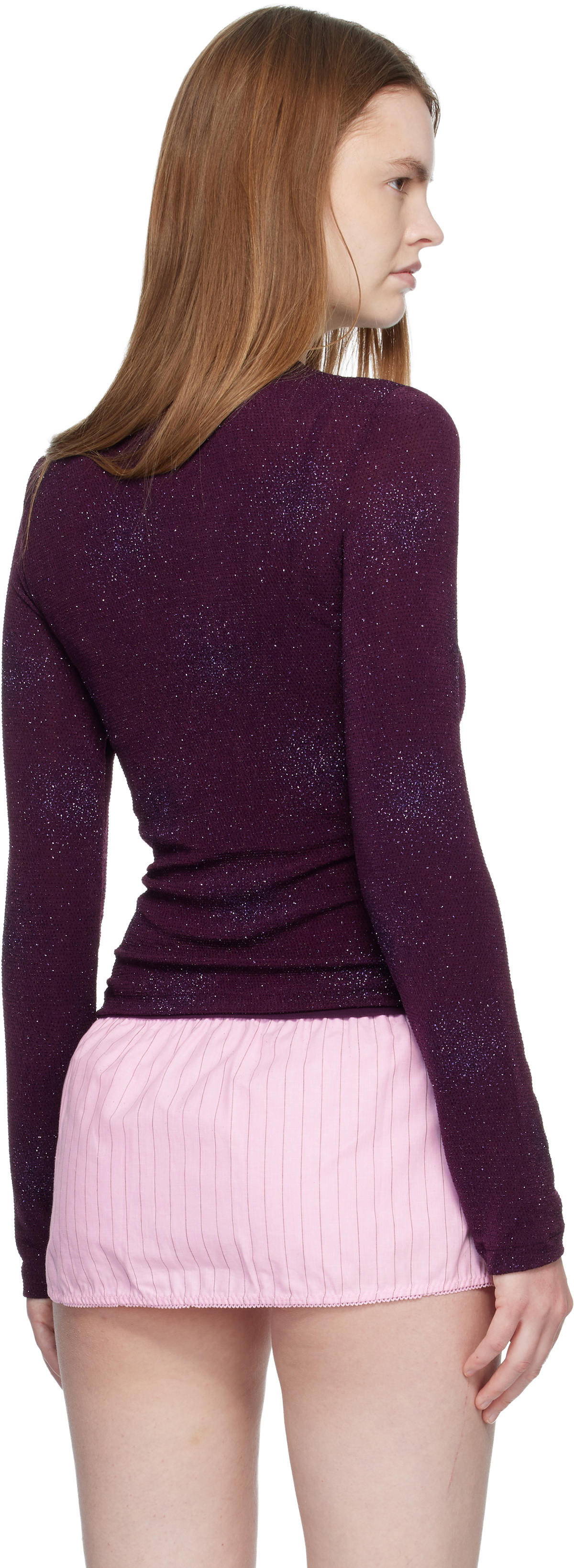 Fruity Booty Purple Isola Sparkly Cardigan & Tank Top Set