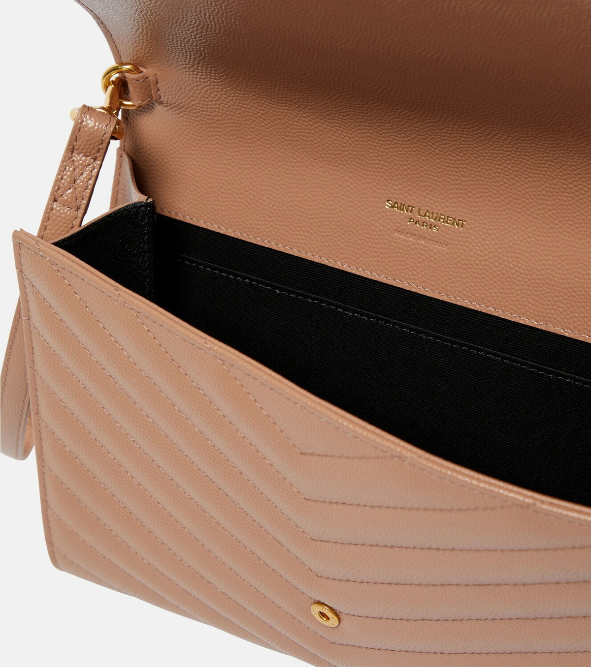 Saint Laurent - Cassandre embellished leather clutch Saint