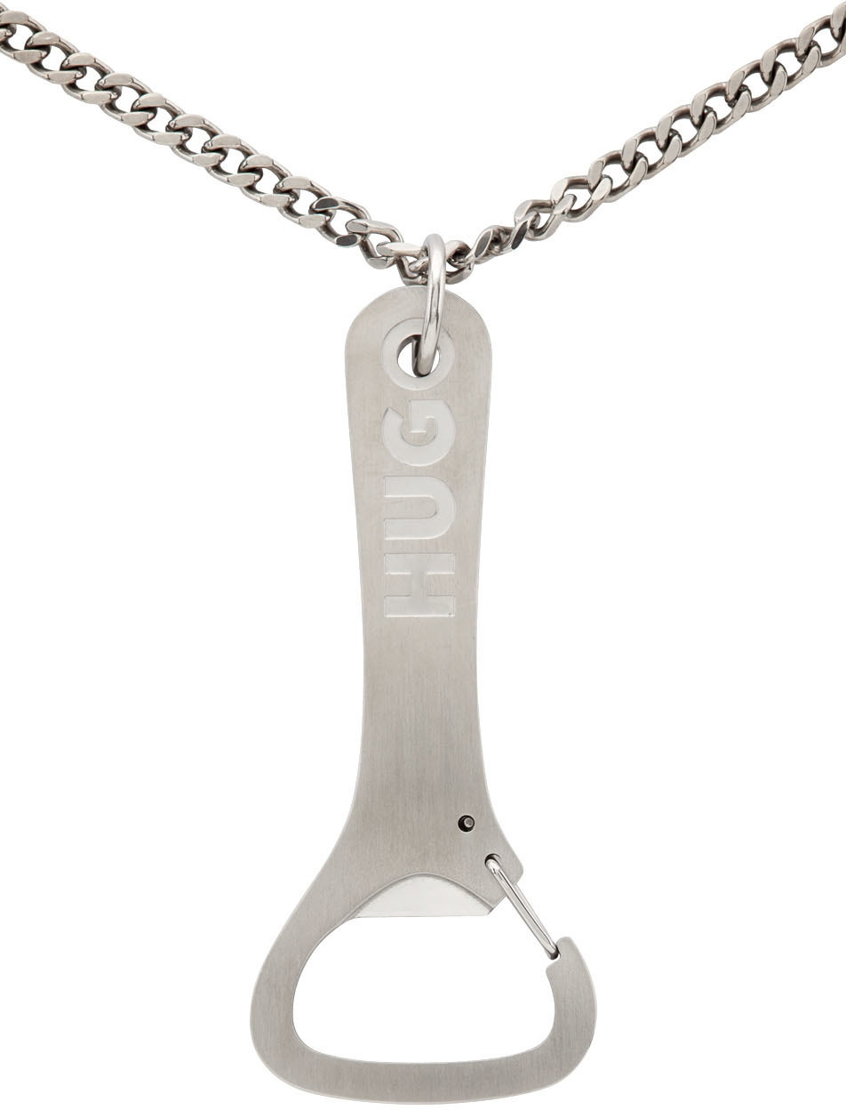 Hugo Boss Dog Tag Necklace Orlado For Men In Gold-Plated Stainless Steel  1580355