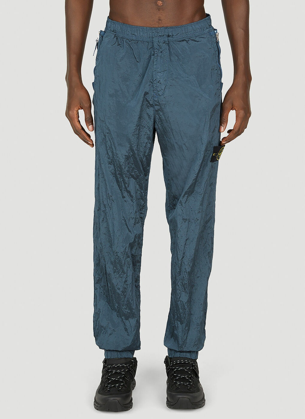 Stone Island - Compass Patch Track Pants in Blue Stone Island