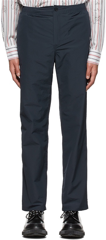 Photo: Soulland Navy Polyester Fadi Trousers