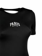BALENCIAGA Paris Short Sleeve One-piece Swimsuit