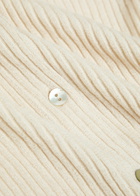 Vince Ribbed Cashmere and Silk-blend Cardigan Sand