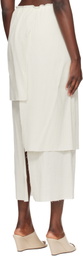 Lauren Manoogian Off-White Raw Layer Maxi Skirt