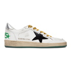 Golden Goose White and Black Ball Star Sneakers