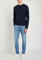 Belstaff Kerrigan Panelled Shoulders Wool-blend Jumper Navy