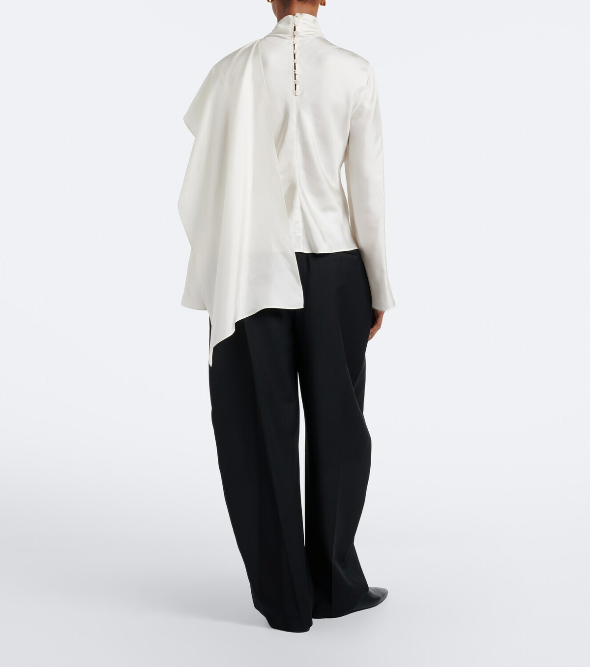 Róhe Wool and mohair barrel pants