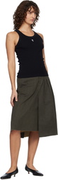 AMI Paris Black Cotton Ami de Coeur Tank Top