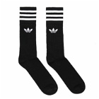 Adidas Solid Crew Sock Black - Mens - Socks