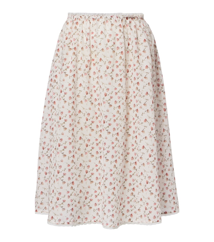 Photo: Posse Charlotte floral cotton midi skirt