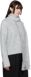 LE17SEPTEMBRE Gray Scarf Sweater