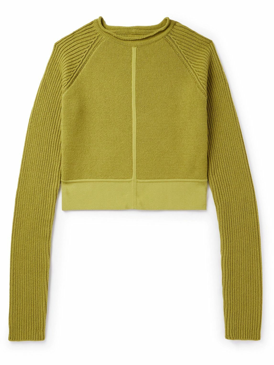 Rick Owens - Cropped Ribbed Cashmere and Wool-Blend Sweater