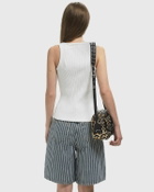Ganni Heavy Rib Jersey Tank Top Beige Womens Tops & Tank