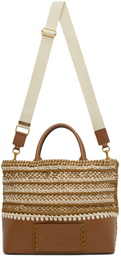 Valentino Garavani Brown Small Crochet Tote