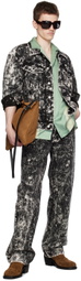 Dries Van Noten Black Acid Wash Jeans