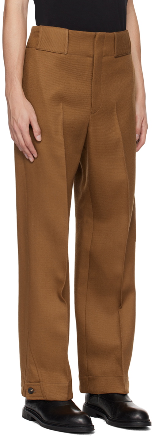 Emporio Armani Brown Creased Trousers