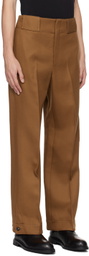 Emporio Armani Brown Creased Trousers