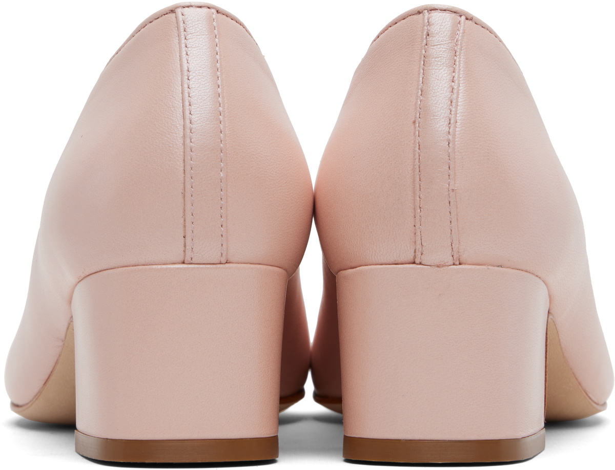Sandy Liang Pink & White Cap Toe Heels