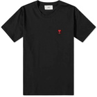 AMI Men's Small A Heart T-Shirt in Black