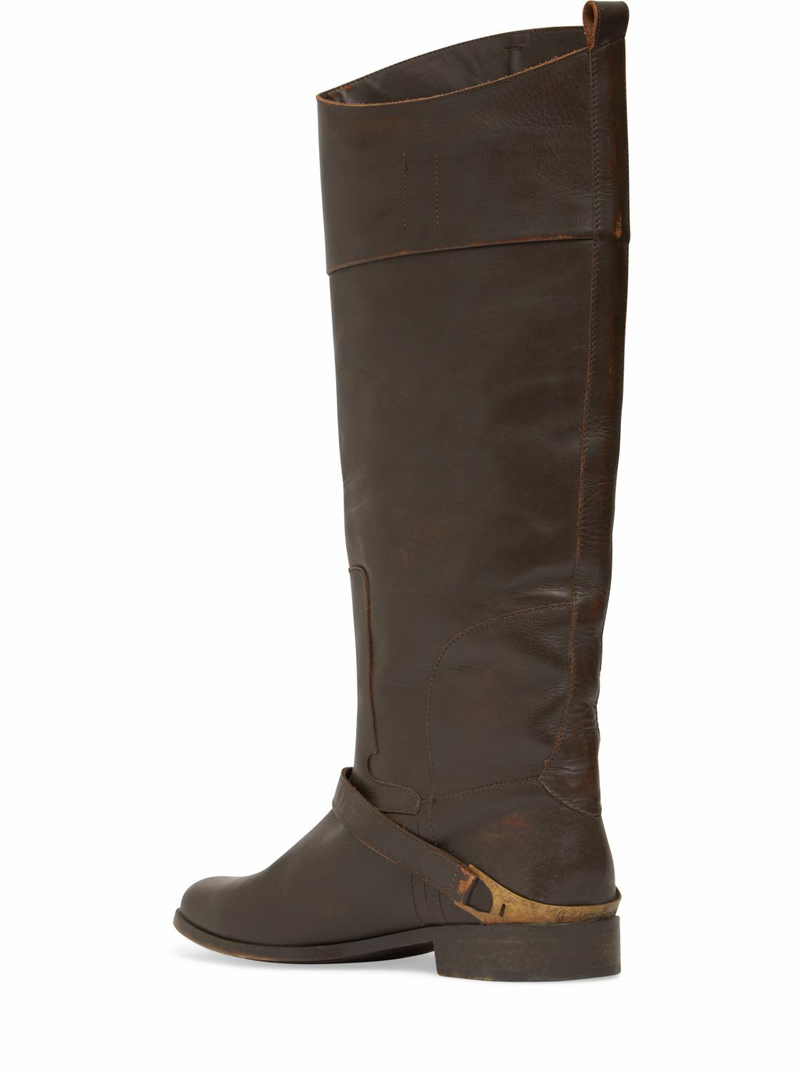 GOLDEN GOOSE - 25mm Charlie Leather Tall Boots Golden Goose