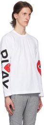 COMME des GARÇONS PLAY White Big Heart Long Sleeve T-Shirt