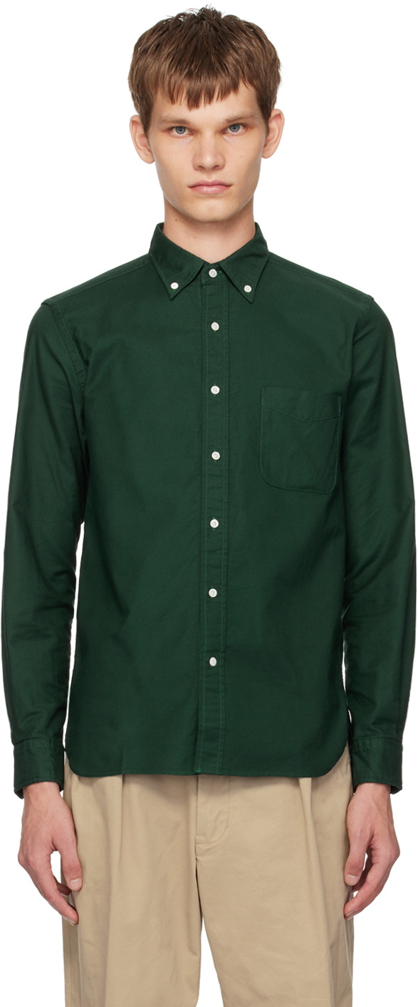 BEAMS PLUS Green Button Down Shirt