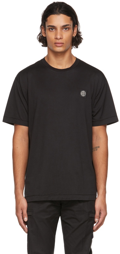 Photo: Stone Island Black Logo Patch T-Shirt