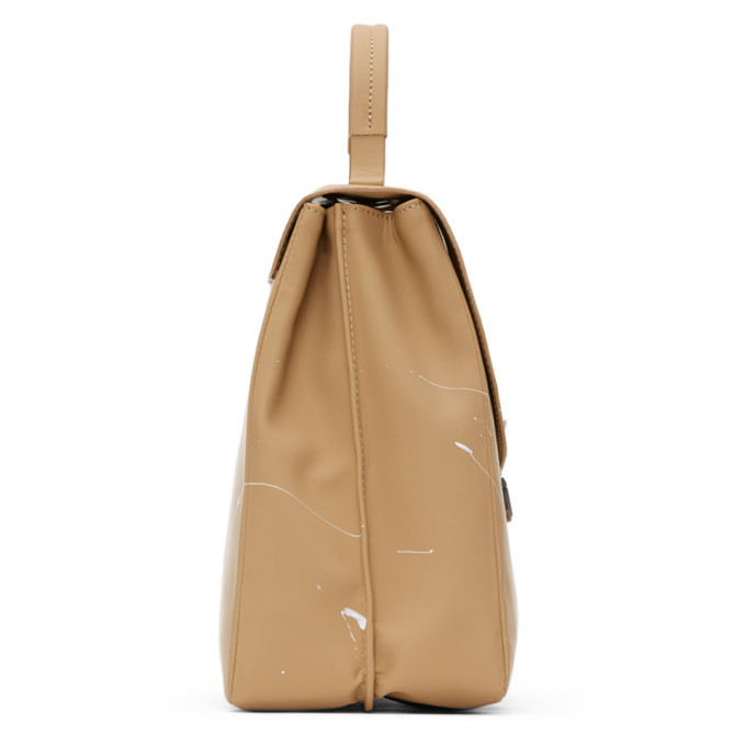 Cherevichkiotvichki Tan Small Splatter Lock Bag