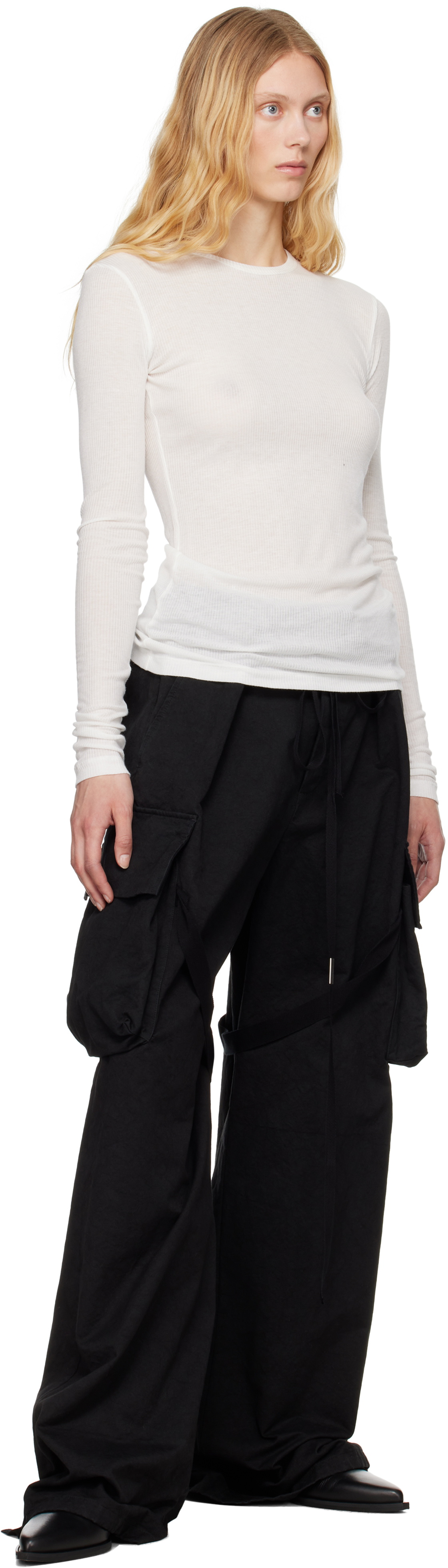 Ann Demeulemeester Black Fressa Cargo Pants