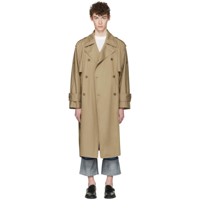 Photo: Maison Margiela Beige Oversized Trench Coat