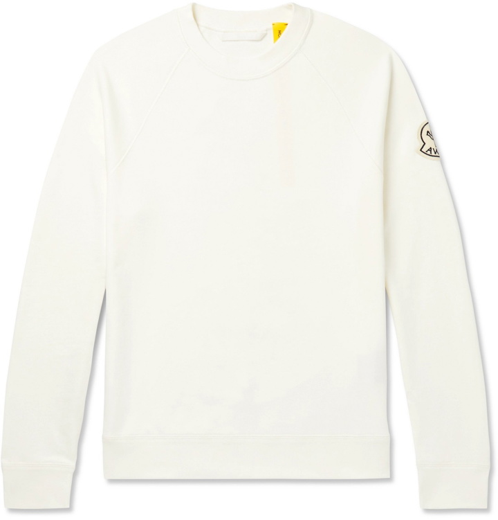 Photo: Moncler Genius - Awake NY 2 Moncler 1952 Logo-Detailed Loopback Cotton-Jersey Sweatshirt - White