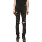 Amiri Black Painted Art Patch Jeans