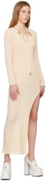 Casablanca Off-White Cutout Maxi Dress
