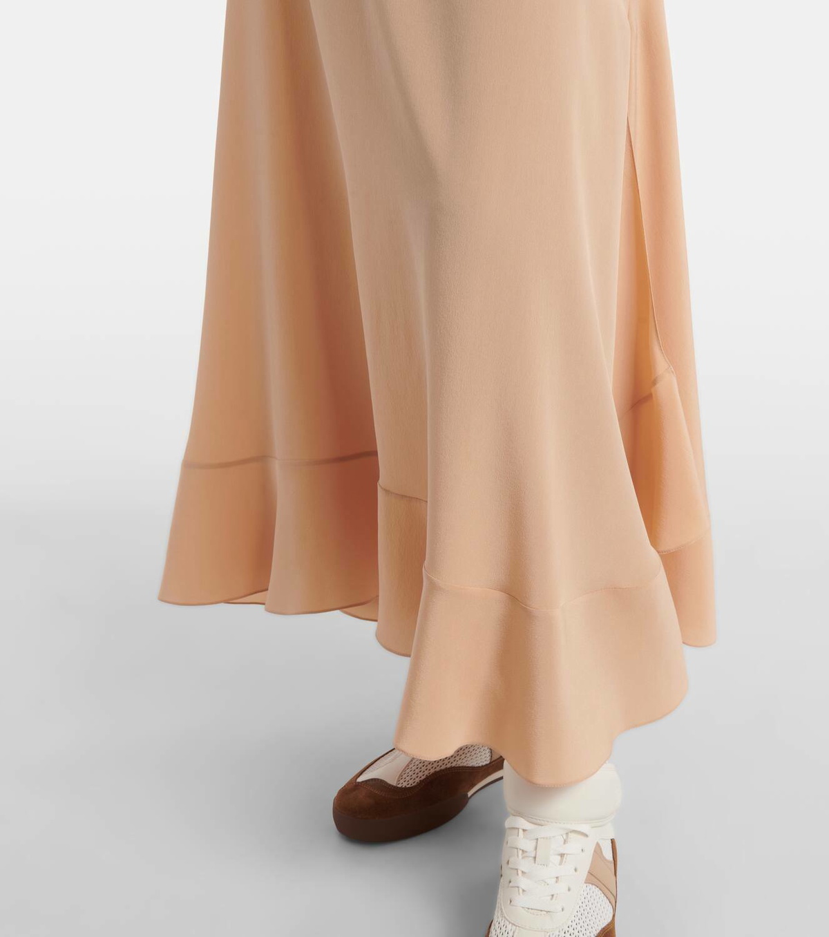 Chloé Ruffled silk crêpe de chine maxi dress