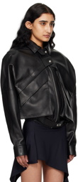 Magda Butrym Black Vintage Leather Jacket