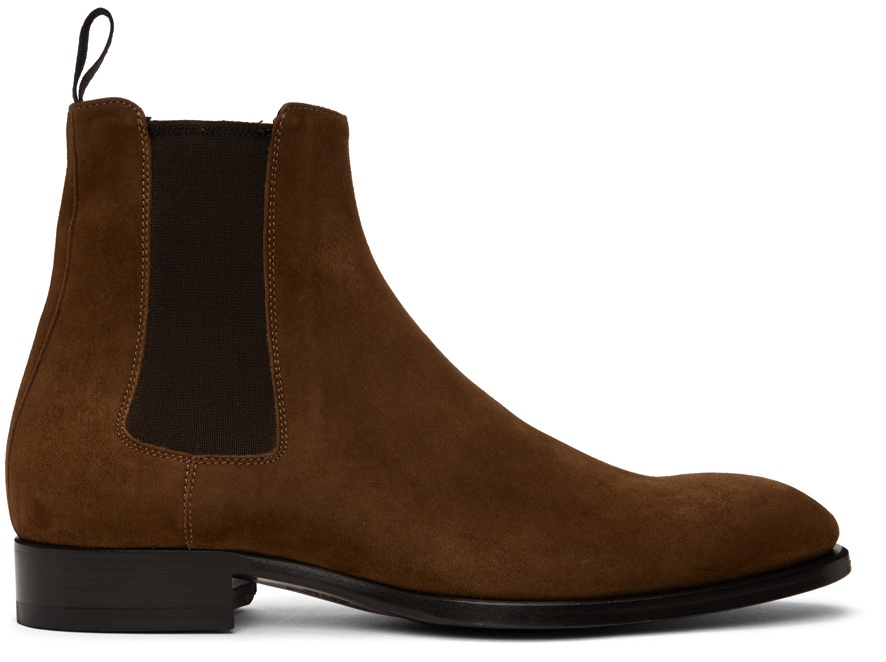 Photo: Brioni Brown Leather Chelsea Boots