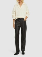 DUNST Faux Leather Straight Pants