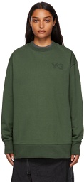 Y-3 Green Logo Crew Sweatshirt