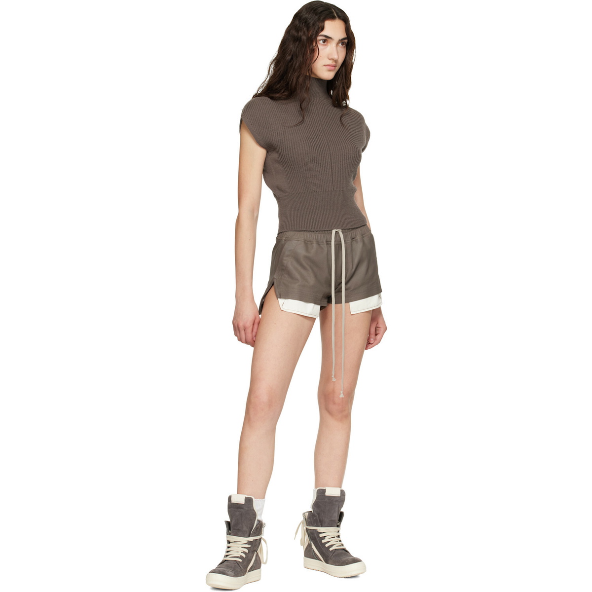 Rick Owens Gray Tower SL Turtleneck
