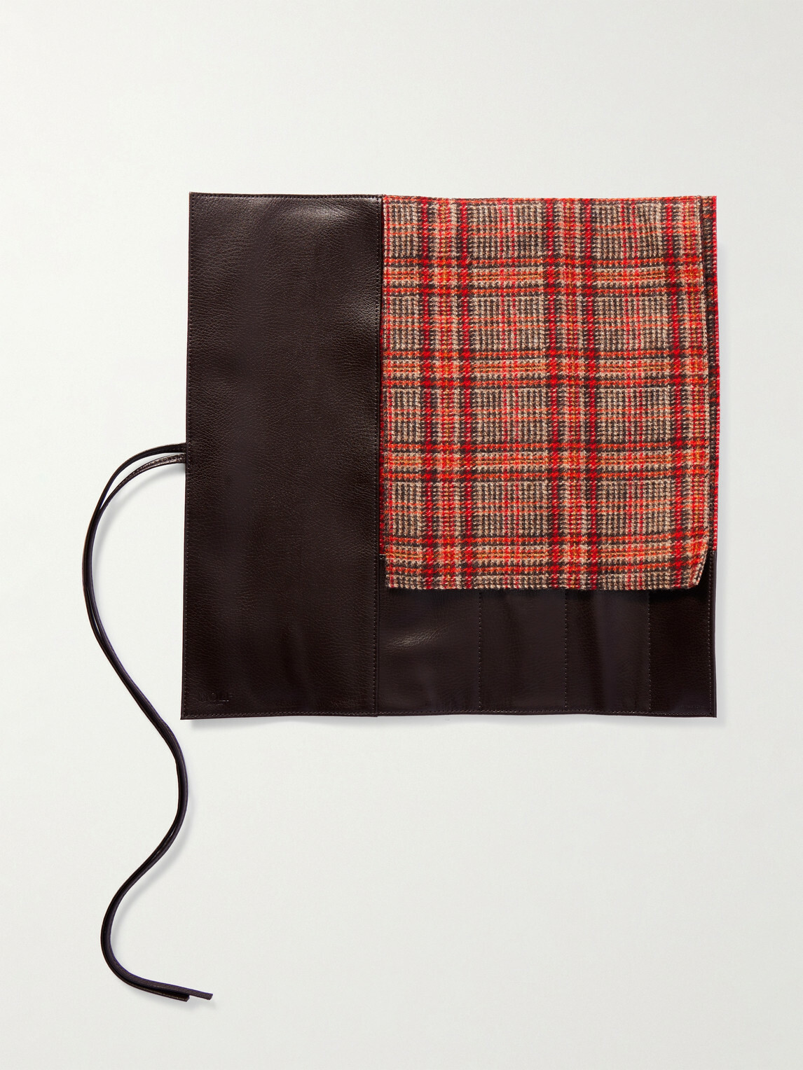 WOLF - WM Brown Textured Vegan Leather Knife Roll