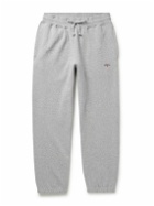 Noah - Core Tapered Logo-Embroidered Cotton-Jersey Sweatpants - Gray