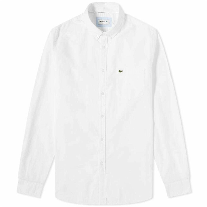 Photo: Lacoste Men's Button Down Oxford Shirt in White